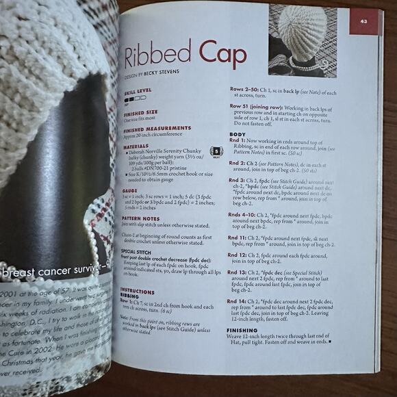 Chemo Caps & Wraps Annie's Crochet Hat Scarf Pattern Book - Picture 3 of 4